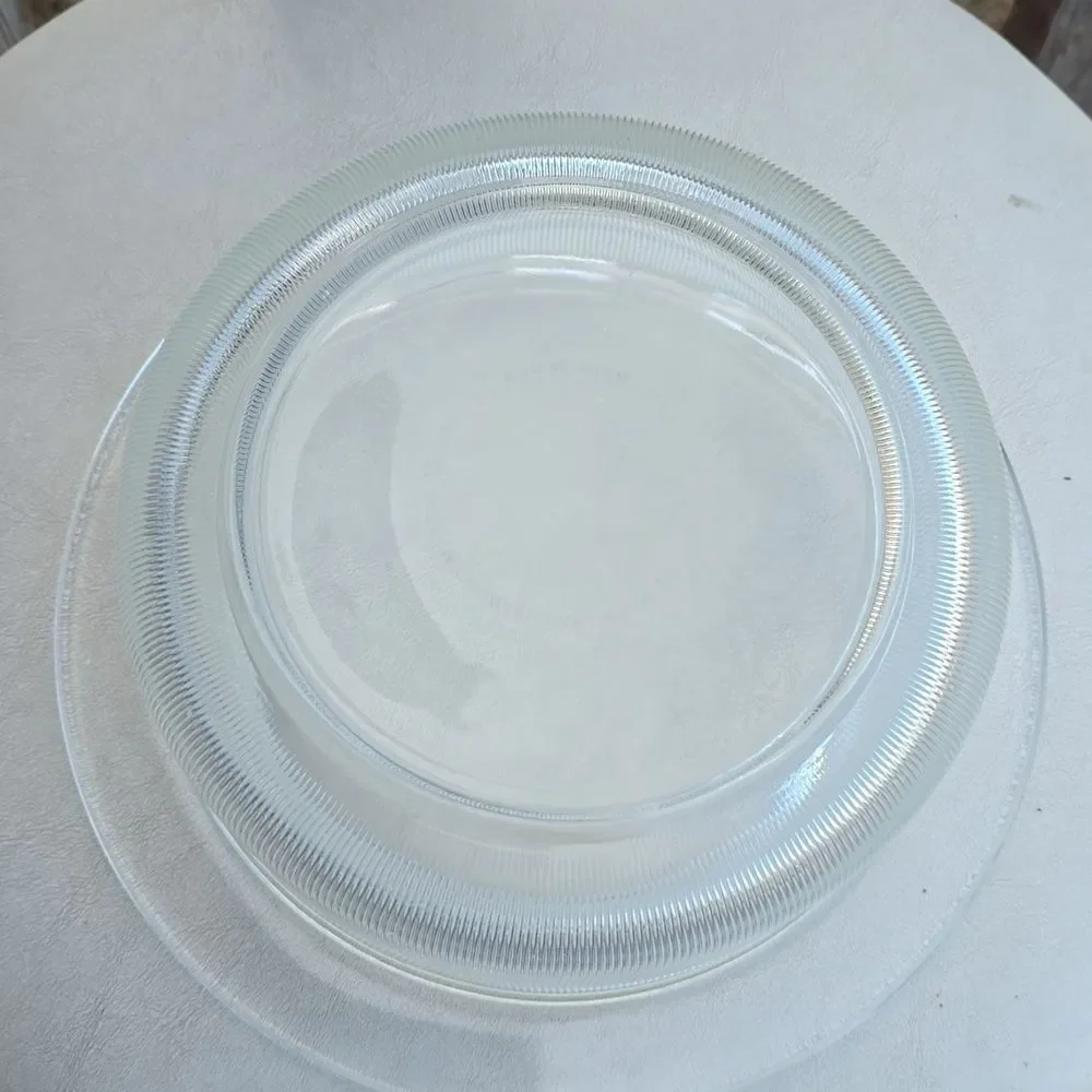 Lella & Massimo Vignelli Ribbed Glass Casserole – 1970s MCM Designer 1 Qt